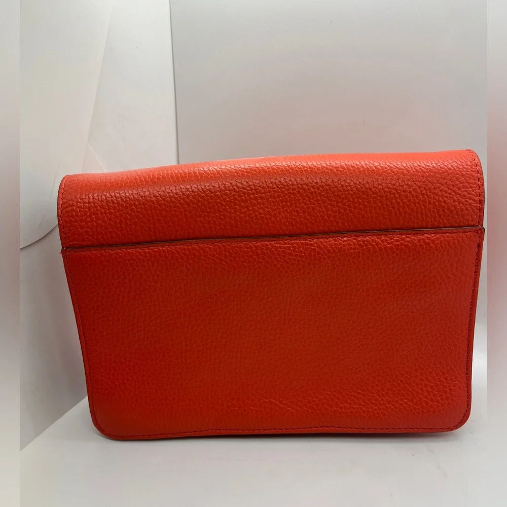 Banana Republic structured leather crossbody shoulder chic bag in Orange